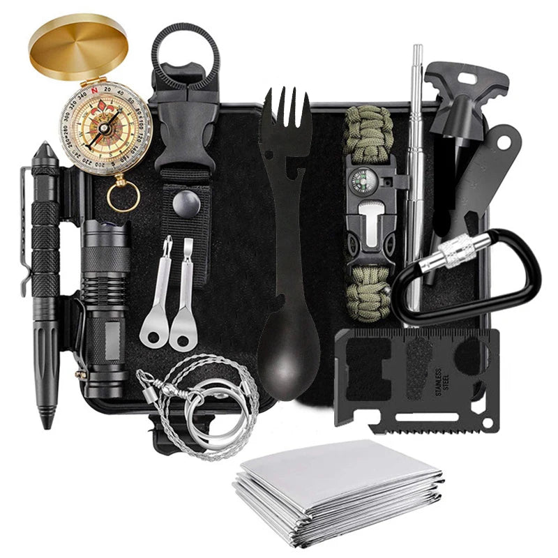 Emergency Kit Trauma Bag Outdoor Multifunction Camping Gear Survival Kit First Aid Kit SOS Wilderness Emergency Knife Kit