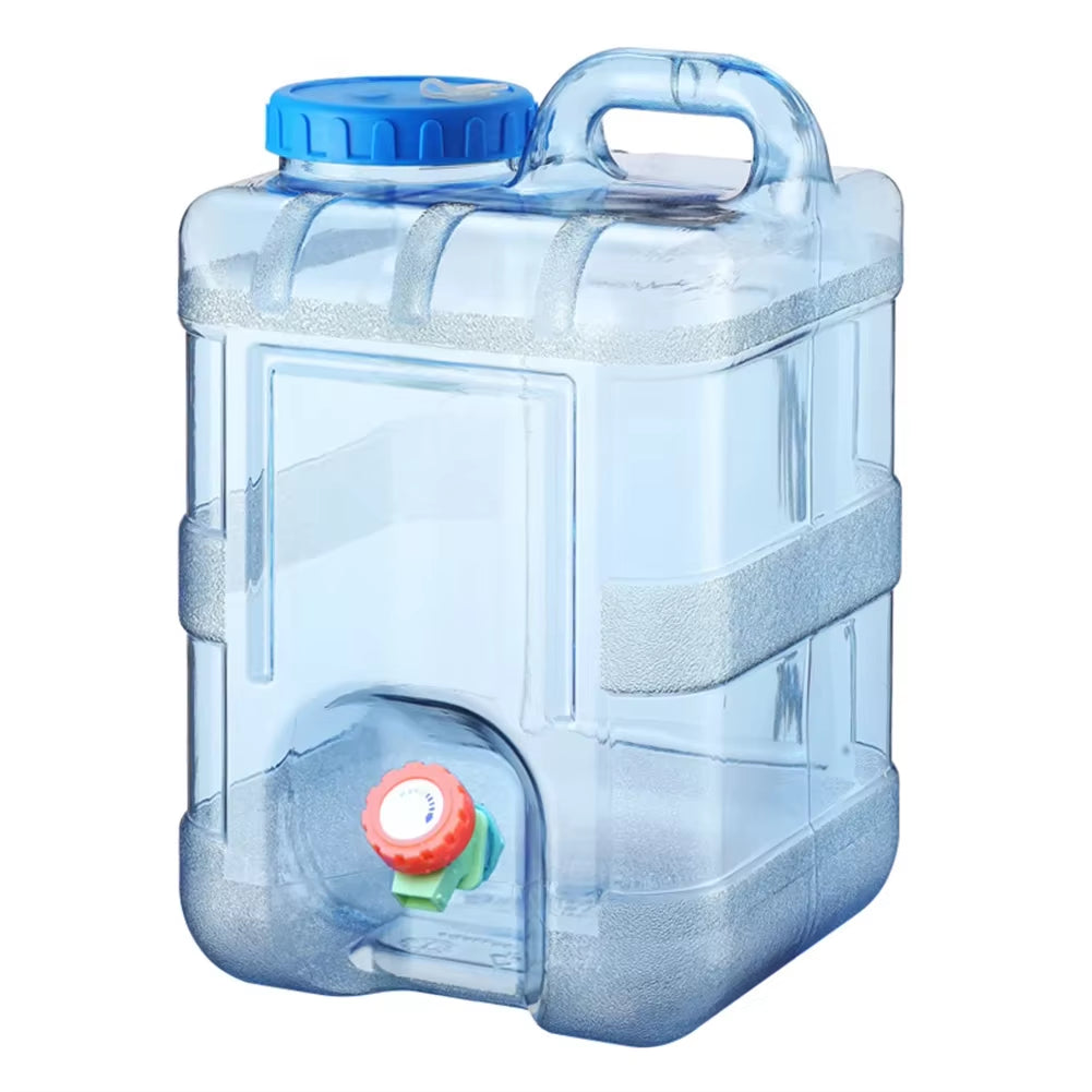 5/7.5/10/12/15L Camping Water Container with Faucet Water Carrier Canister Portable Large Capacity Tank Outdoor Water Bucket