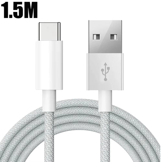 USB C Mobile Phone Cable Fast Charging USB a to Type C Nylon Braided Cord for Apple Carplay Iphone 15/15 Pro/15 Pro Max/15 Plus