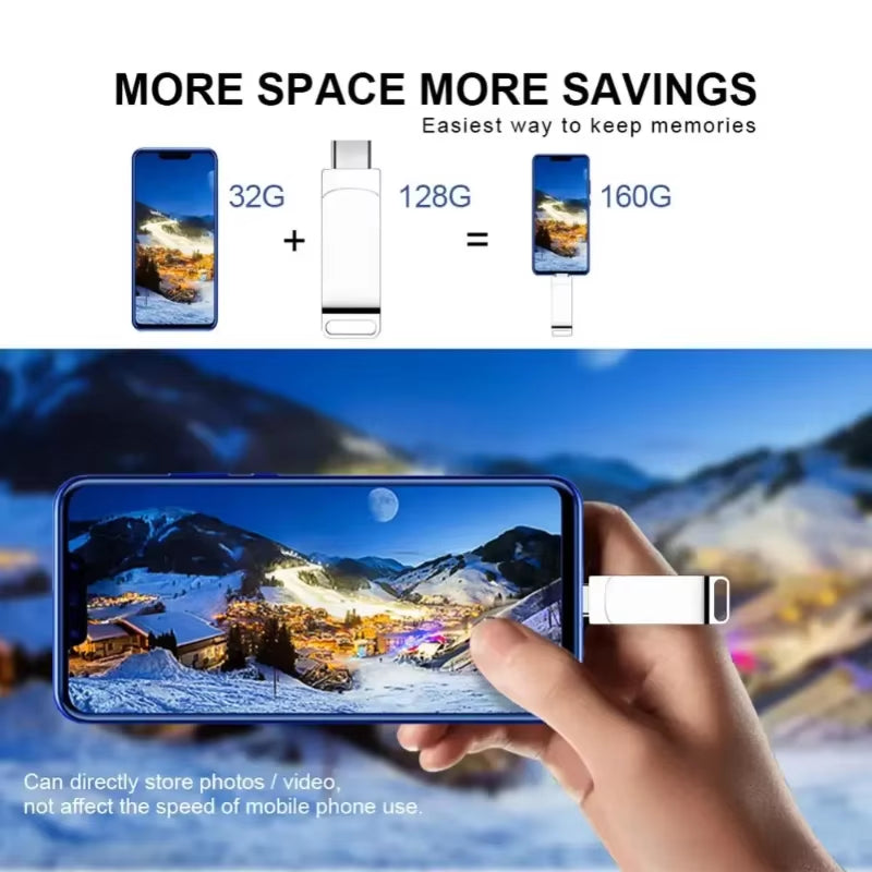 Xiaomi 16TB Flash Drive USB 3.2 Super High Speed Transfer Type-C 2-In-1 Metal U Disk Waterproof Portable Memoria Usb Flash Disk