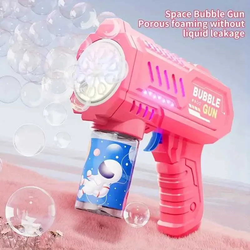 Other Toys 10 Holes Kids Bubble Gun Toys Rocket Soap Bubble Machine Automatic Blower Bubbles Gun Summer Children Outdoor Bubble Blowing Toyl475