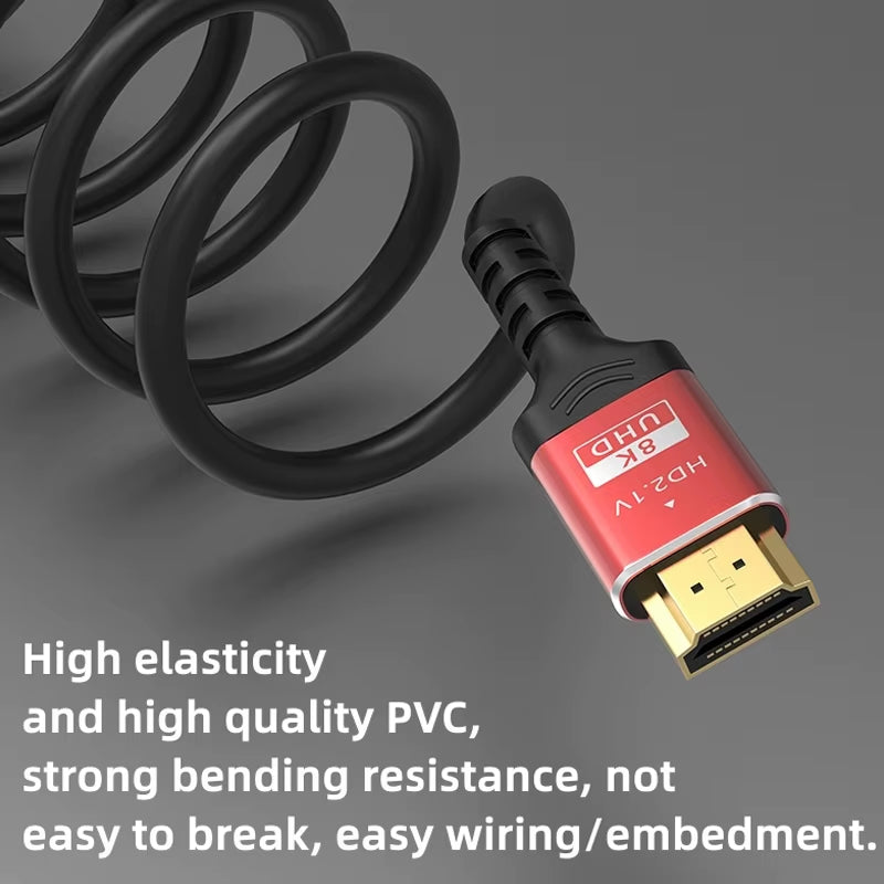 1M 1.5M 2M 8K HDTV Cable for Xiaomi TV Box PS5 Ultra High Speed Compatible 8K@60Hz HDTV 2.1 Cable 48Gbps Earc Dolby Vision