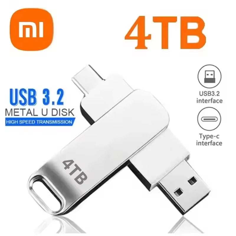 Xiaomi 16TB USB 3.2 Flash Drives High Speed Transfer Metal Pendrive Memory Card Pendrive Flash Disk Memoria Waterproof Stick NEW