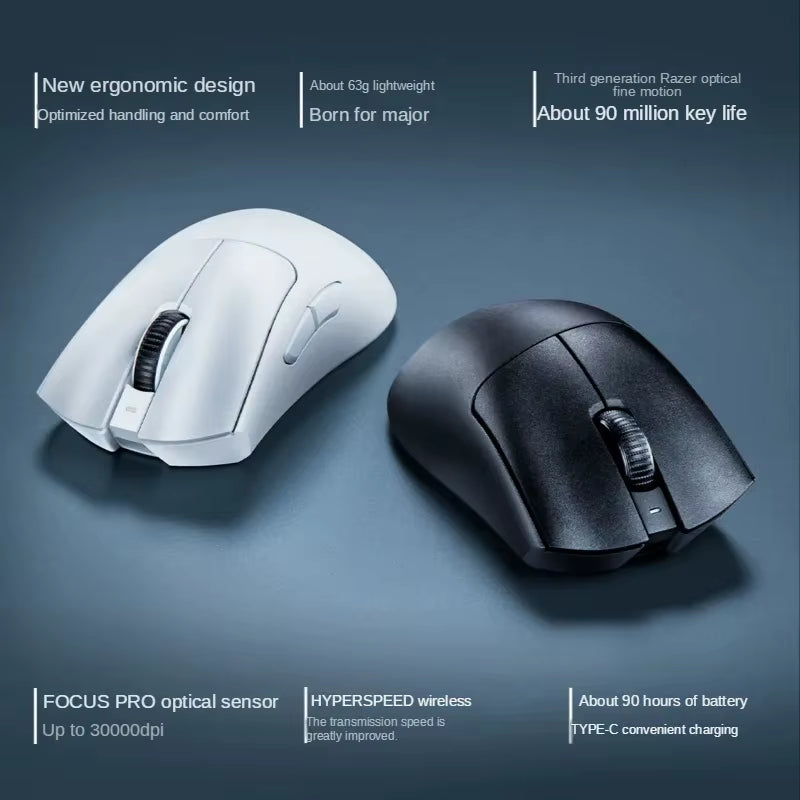 New Original  Deathadder V3 Pro Wireless Gaming Mouse 63G Ultra Lightweight 30K DPI Optical Sensor - Fast Optical Switches