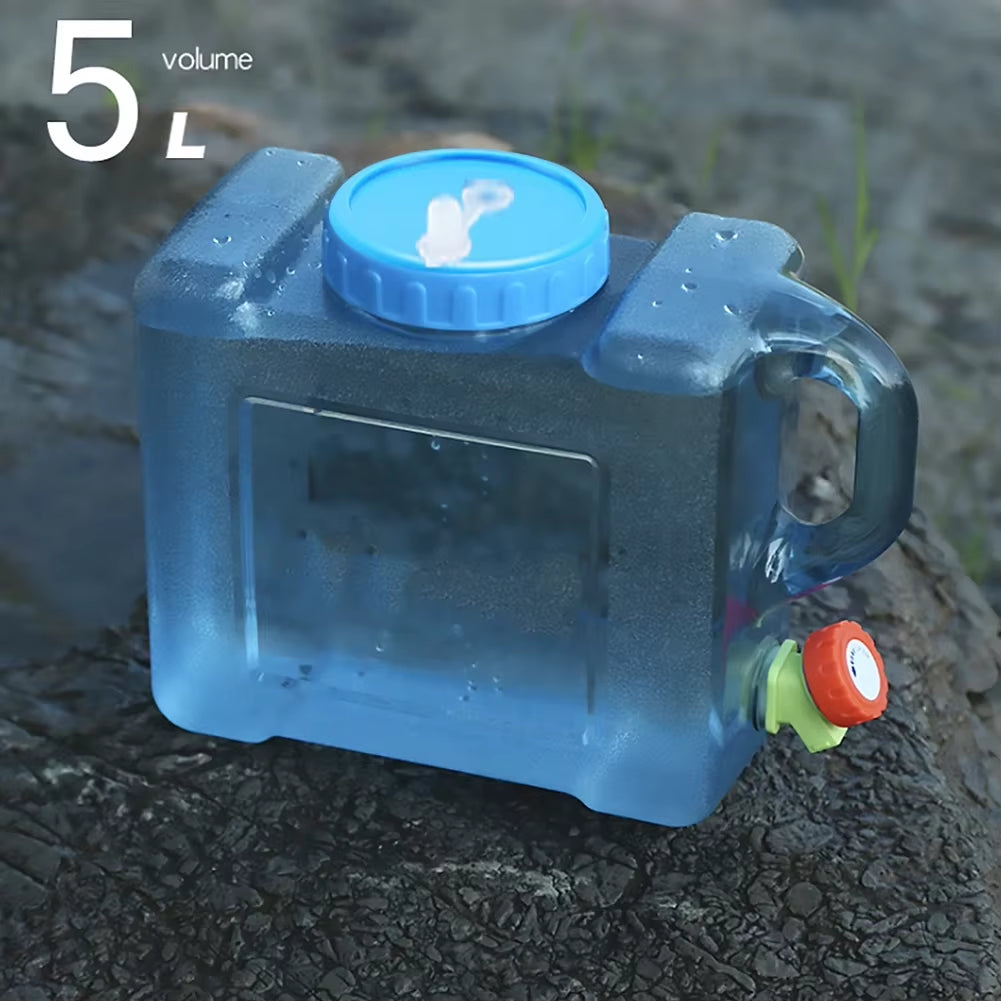 5/7.5/10/12/15L Camping Water Container with Faucet Water Carrier Canister Portable Large Capacity Tank Outdoor Water Bucket