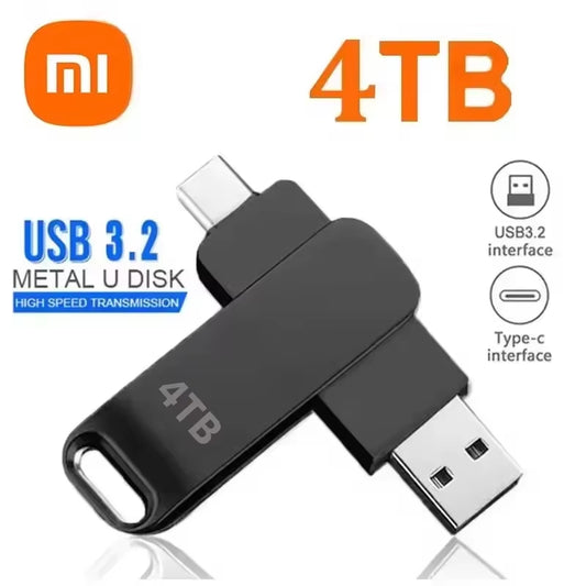 XIAOMI 16TB 3.2 Flash Drives High Speed USB Transfer Metal Pendrive Memory Card Pendrive Flash Disk Memoria Waterproof Stick