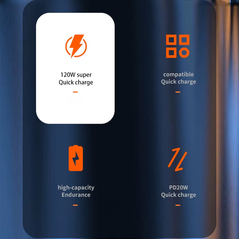 Xiaomi 200000Mah Power Bank 120W Super Fast Charging Battery High Capacity Digital Display Powerbank for Iphone Samsung Huawei