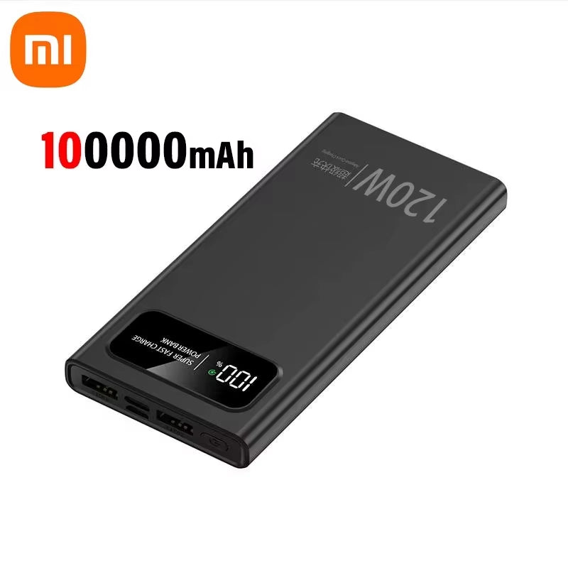 Xiaomi 200000Mah Power Bank 120W Super Fast Charging Battery High Capacity Digital Display Powerbank for Iphone Samsung Huawei