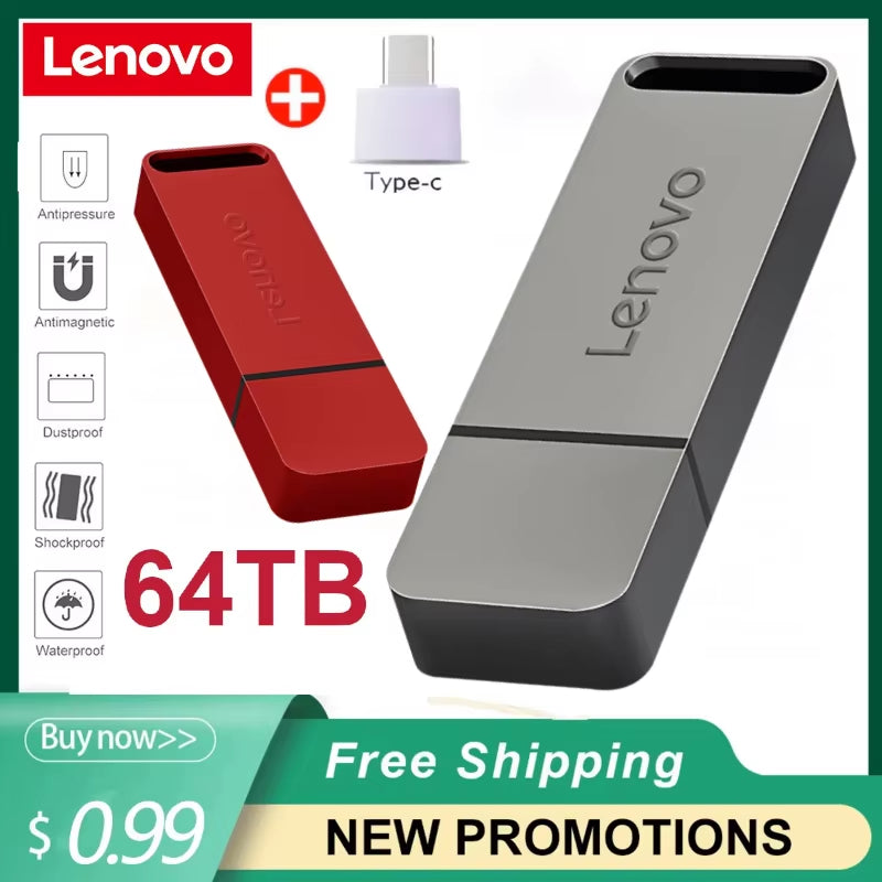 64TB USB Flash Drives USB3.2 Super High Speed Transfer Pendrive 16TB Portable Pen Drive Waterproof Memoria Usb Flash Disk