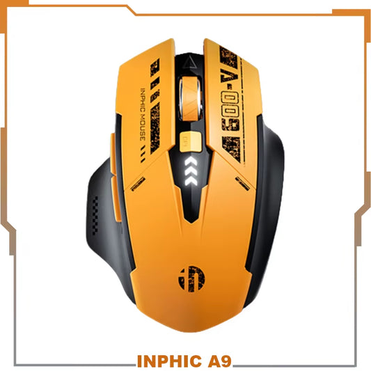 Inphic A9 2.4G Bluetooth Wireless Silent Mouse Mecha Style Mechanical Feel for Pc Gamer Office Computer Laptop Accessories Ma