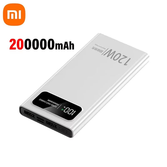 Xiaomi 200000Mah Power Bank 120W Super Fast Charging Battery High Capacity Digital Display Powerbank for Iphone Samsung Huawei
