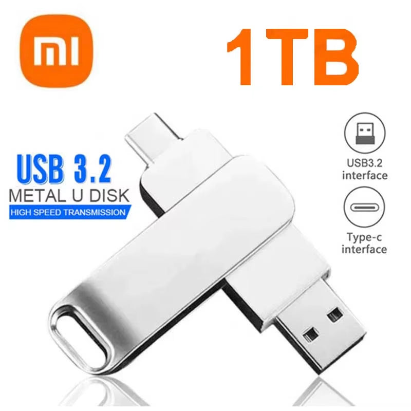 Xiaomi 16TB Flash Drive USB 3.2 Super High Speed Transfer Type-C 2-In-1 Metal U Disk Waterproof Portable Memoria Usb Flash Disk