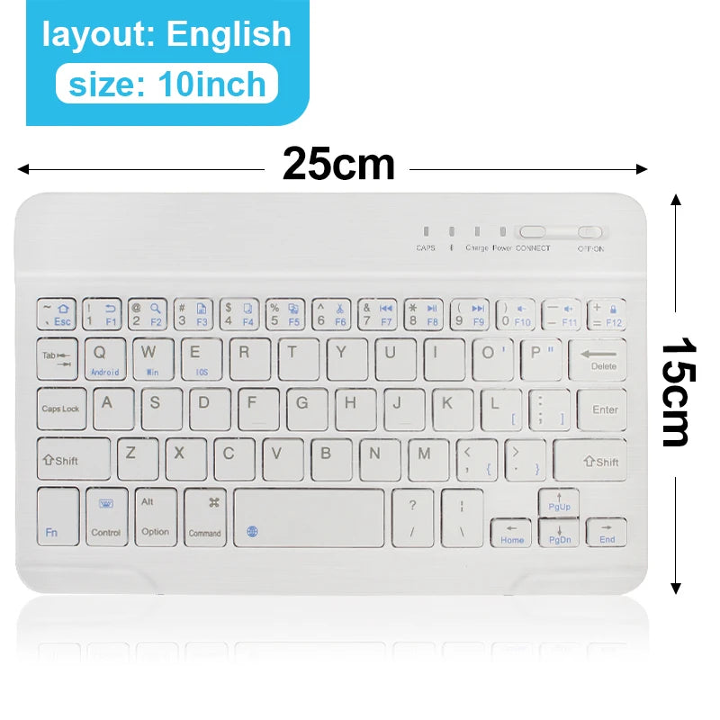 Mini Bluetooth Keyboard RGB Wireless Keyboard 10 Inch Backlit Keyboard Backlight Touchpad Keyboard for IOS Android Windows Ipad