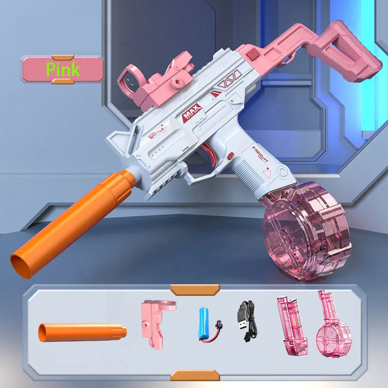 New Uzi Water Gun Electric Pistol Shooting Game Toys Cannon Summer Outdoor Waters Fights Beach Children'S Toy Boys Gifts