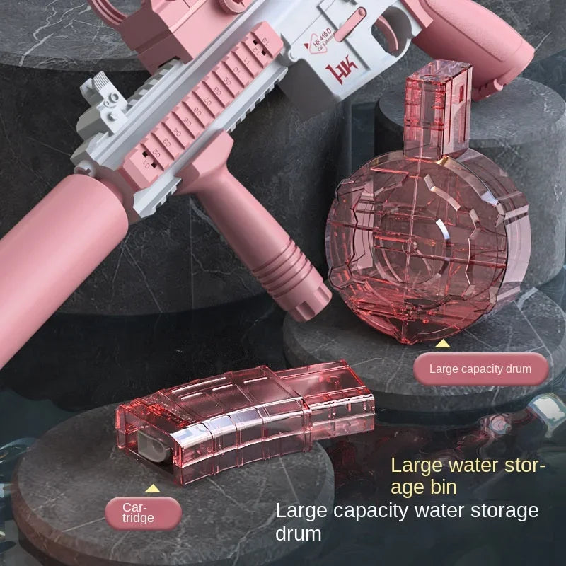 Electric Water Gun M416 Pistol Shooting Lighting Toy Gun Full Automatic Summer Pool Beach Toy for Kids Children Boys Girls Adult