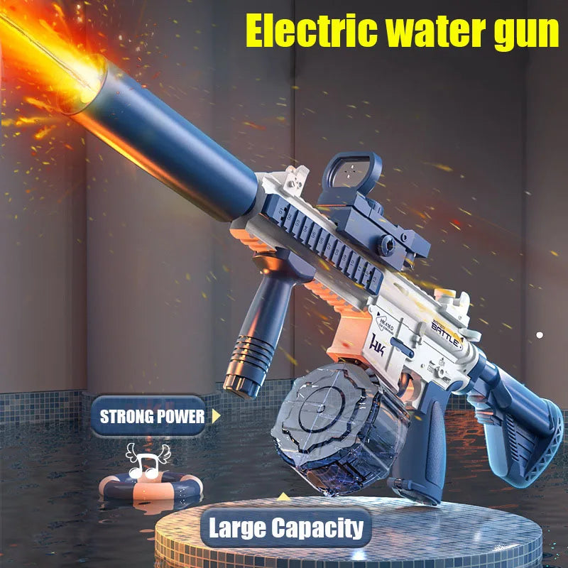 New Uzi Water Gun Electric Pistol Shooting Game Toys Cannon Summer Outdoor Waters Fights Beach Children'S Toy Boys Gifts