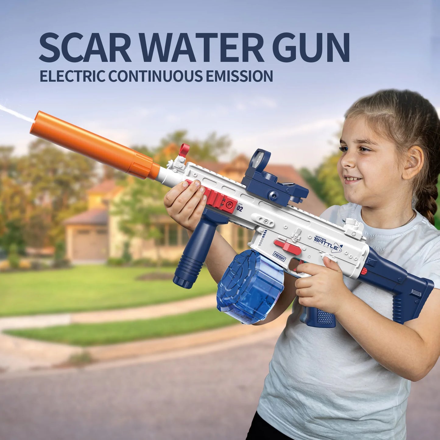 New Uzi Water Gun Electric Pistol Shooting Game Toys Cannon Summer Outdoor Waters Fights Beach Children'S Toy Boys Gifts