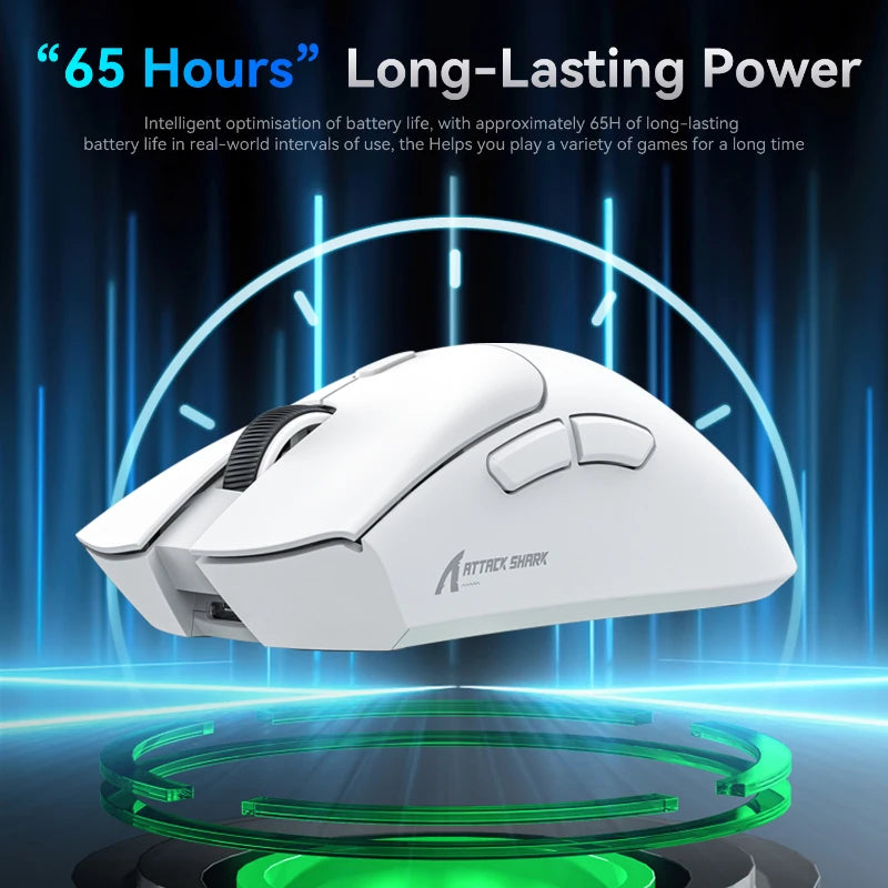 R1 1000Hz Bluetooth Mouse,18000Dpi,Paw3311,Tri-Mode Connection, Macro Gaming Mouse
