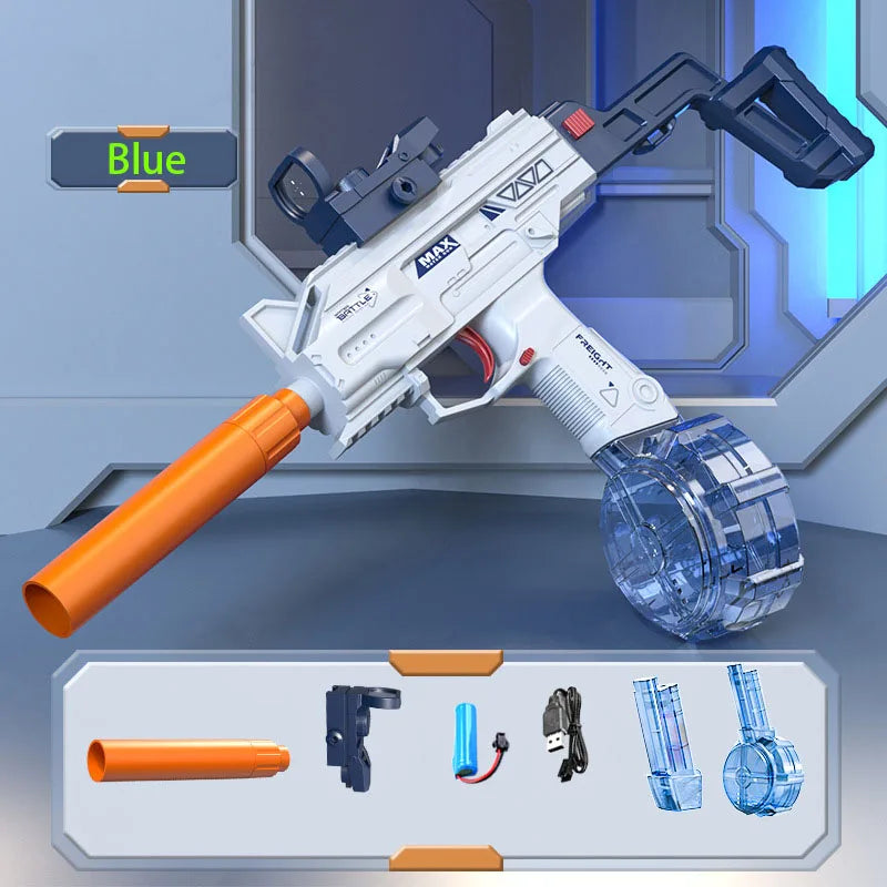 New Uzi Water Gun Electric Pistol Shooting Game Toys Cannon Summer Outdoor Waters Fights Beach Children'S Toy Boys Gifts
