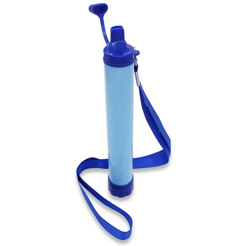 1Pc Outdoor Water Filter, Personal Straw Water Filtration System, Emergency Survival Water Purifier for Camping Hiking Climbing