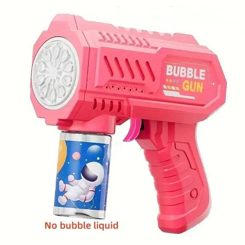 Other Toys 10 Holes Kids Bubble Gun Toys Rocket Soap Bubble Machine Automatic Blower Bubbles Gun Summer Children Outdoor Bubble Blowing Toyl475