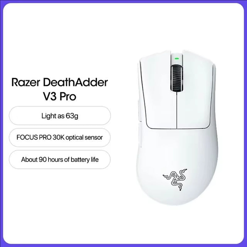 New Original  Deathadder V3 Pro Wireless Gaming Mouse 63G Ultra Lightweight 30K DPI Optical Sensor - Fast Optical Switches