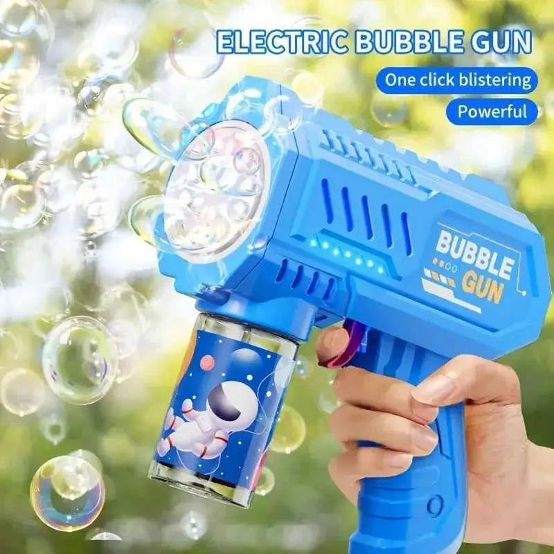 Other Toys 10 Holes Kids Bubble Gun Toys Rocket Soap Bubble Machine Automatic Blower Bubbles Gun Summer Children Outdoor Bubble Blowing Toyl475