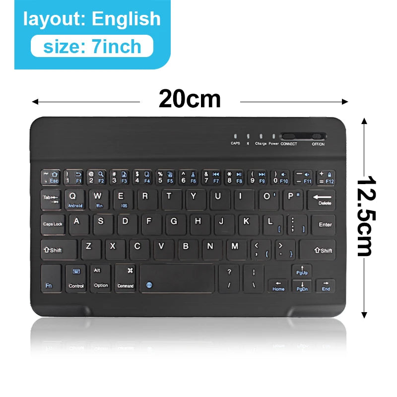 Mini Bluetooth Keyboard RGB Wireless Keyboard 10 Inch Backlit Keyboard Backlight Touchpad Keyboard for IOS Android Windows Ipad